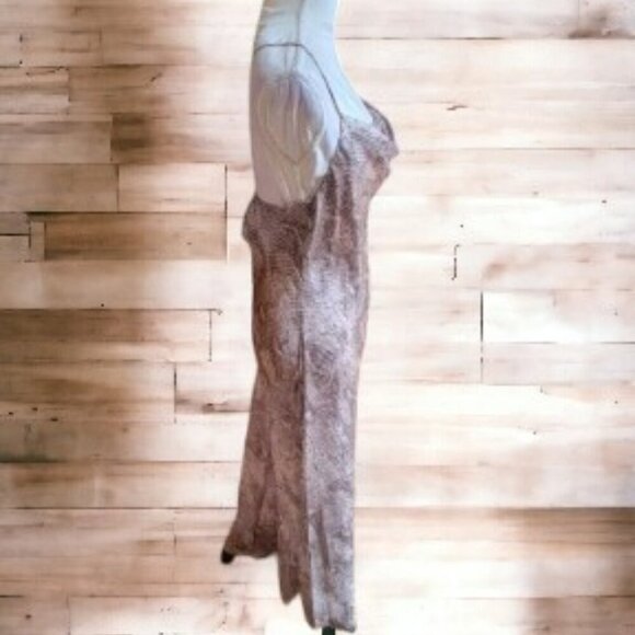 NWT Lucy Paris Snakeskin Brown and Tan Long Spaghetti Strap Sexy Dress - Picture 3 of 4